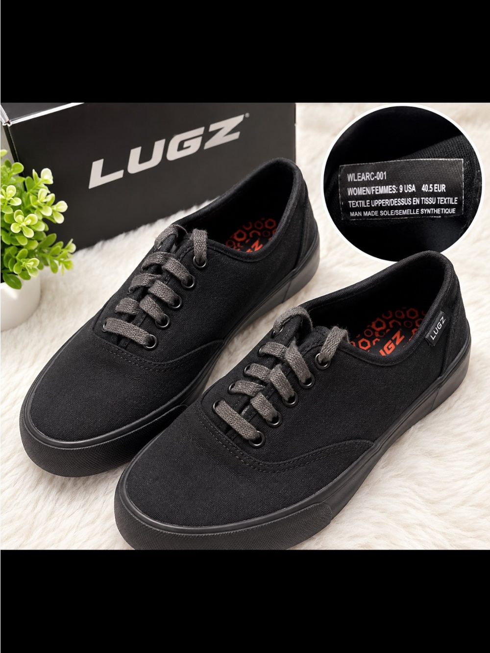 Lugz women’s Black Low-Top Canvas Sneakers